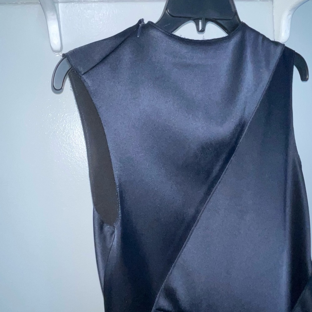 3.1 Phillip Lim Tapestry Dress Navy Blue EUC size 4 Saks Asymmetrical - Picture 7 of 7